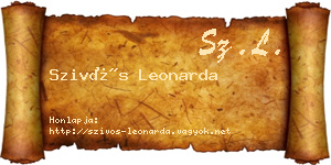 Szivós Leonarda névjegykártya